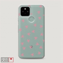 Силиконовый чехол Маленькие розовые бантики на Google Pixel 5