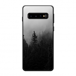 Матовый силиконовый чехол Туманный лес на Samsung Galaxy S10