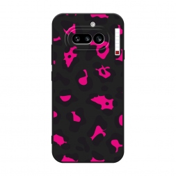 Матовый силиконовый чехол Pink cow spots на Nothing Phone 4a