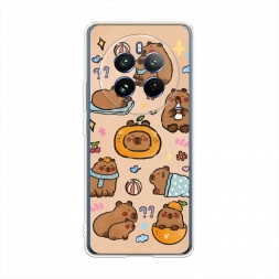 Силиконовый чехол Капибары рисунок на Realme 12 Pro Plus