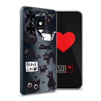 ����������� ����� Black cat doodles �� Tecno Spark 20C