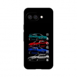 Матовый силиконовый чехол JDM Legend cars на Google Pixel 9a