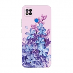 Силиконовый чехол Мечтательная сирень на розовом на Xiaomi Redmi 9C