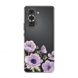 Силиконовый чехол Цветущие сиреневые цветы рисунок на Huawei Nova 10 Pro