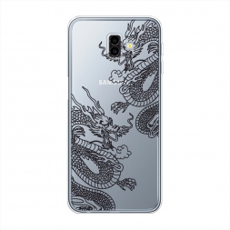 Силиконовый чехол Два китайских дракона на Samsung Galaxy J6 Plus 2018