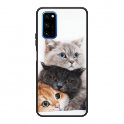 Матовый силиконовый чехол Пушистые мордашки на Huawei Honor View 30 Pro