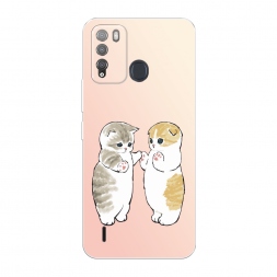 Силиконовый чехол Пухлые котики на Itel Vision 1 Pro