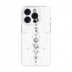 Силиконовый чехол Парад планет на iPhone 15 Pro