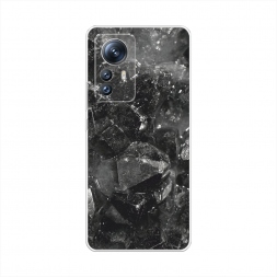 Силиконовый чехол Чёрный кристалл текстура на Xiaomi 12S Pro