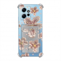 Розовые цветы красками на Xiaomi Redmi Note 12 4G