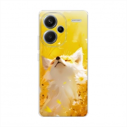 Силиконовый чехол Лиса в поле на Xiaomi Redmi Note 13 Pro Plus