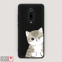 Матовый силиконовый чехол Пухлый котик на Xiaomi Mi 9T