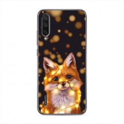 Силиконовый чехол Лиса с гирляндой на Xiaomi Mi A3