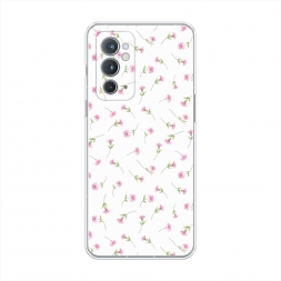 Силиконовый чехол Розовые бутончики паттерн на OnePlus 9RT