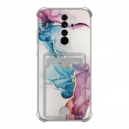 Розовые разводы рисунок на Xiaomi Redmi Note 8 Pro