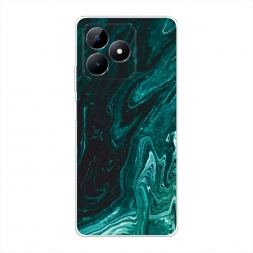 Силиконовый чехол Мрамор изумруд на Realme Note 50