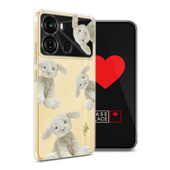 Силиконовый чехол Плюшевые овечки на Itel P40