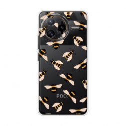 Силиконовый чехол Пчёлы паттерн на Xiaomi Poco F7 Ultra