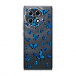 Силиконовый чехол Синие бабочки на Tecno Camon 30S Pro