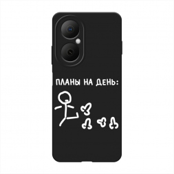 Матовый силиконовый чехол План на день белый на Huawei Nova Y73