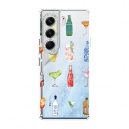 Силиконовый чехол Летние напитки на Tecno Camon 40 Pro 5G