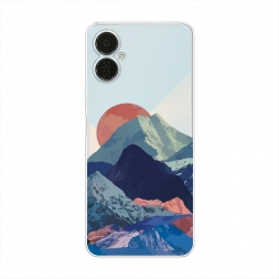 Силиконовый чехол Закат в снежных горах на Tecno Camon 19 Neo