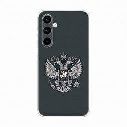 Силиконовый чехол Герб России серый на Samsung Galaxy A35 5G