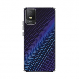 Силиконовый чехол Синий карбон на TCL 403