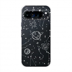 Силиконовый чехол Планеты в космосе на Google Pixel 9 Pro XL