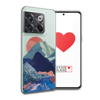 Силиконовый чехол Закат в снежных горах на OnePlus Ace Pro
