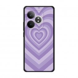 Матовый силиконовый чехол Violet heart latte на Realme GT 6T
