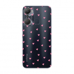 Силиконовый чехол Маленькие розовые сердечки на Infinix Hot 12 Pro