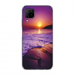 Силиконовый чехол Закат на пляже на Huawei Nova 7i