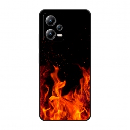 Матовый силиконовый чехол Все в огне на Xiaomi Poco X5 5G