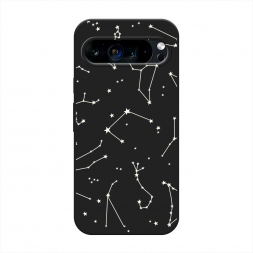 Матовый силиконовый чехол Созвездия на Google Pixel 9 Pro XL