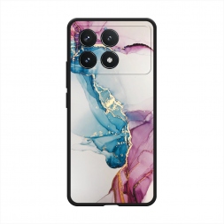 Матовый силиконовый чехол Розовые разводы рисунок на Xiaomi Redmi K70 Pro 5G