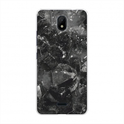 Силиконовый чехол Чёрный кристалл текстура на Nokia C100