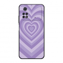 Матовый силиконовый чехол Violet heart latte на Xiaomi Poco M4 Pro 4G