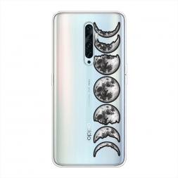 Силиконовый чехол Фазы луны на Oppo Reno 2Z