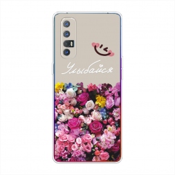 Силиконовый чехол Букет счастья на Oppo Reno 3 Pro