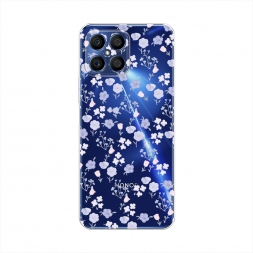 Силиконовый чехол Сиреневые розы паттерн на Honor X8