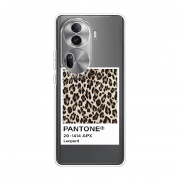 Силиконовый чехол Pantone leopard на Oppo Reno 11 Pro (Global)