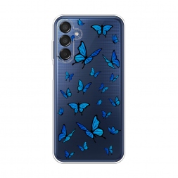 Силиконовый чехол Синие бабочки на Samsung Galaxy M15 5G