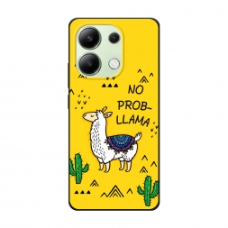 Матовый силиконовый чехол No probLLama на Xiaomi Redmi Note 13 4G (Global)