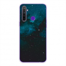 Силиконовый чехол Синий космос на Realme 5
