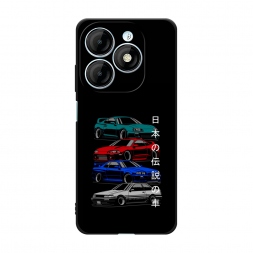 Матовый силиконовый чехол JDM Legend cars на Itel P55