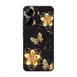 Матовый силиконовый чехол Luxury butterflies на Infinix Smart 7