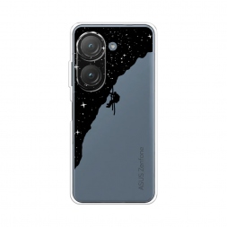 Силиконовый чехол Скалолаз в космосе на Asus ZenFone 9