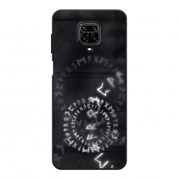 Матовый силиконовый чехол Руны на Xiaomi Redmi Note 9S