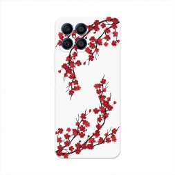Красная сакура на Honor X8